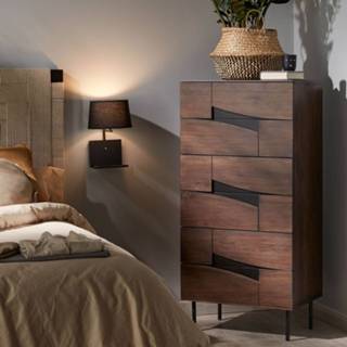 👉 Laden kast amerikaans walnoot fineer zwart Kave Home Ladenkast 'Cutt' met 6 8433840570556