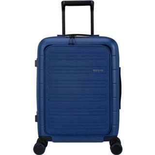 👉 Spinner blauw polypropyleen American Tourister Novastream 55 Exp Smart Front Laptop Navy Blue 5400520127129