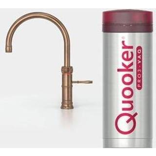 👉 Messing patina Quooker NL Classic Fusion round kokendwaterkraan opbouw uitloop draaibaar met Pro3 reservoir 3CFRPTN