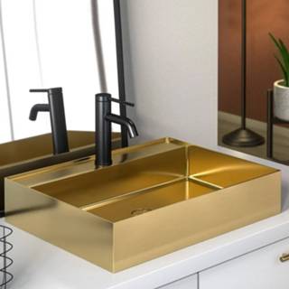 👉 Waskom goud Boss & Wessing Maido 1 Kraangat 54x42 cm Mat 8719304062837