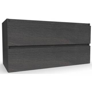 👉 Wastafelonderkast eiken Ben Tendenza 100x44,5x50 cm Coal Oak 8714176018166