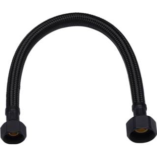 👉 Moer zwart Ben Flexibele Aansluitslang 30 cm Mat Zwart, 3/8 inch. x 1/2 8717493119356