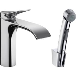 👉 Wastafelmengkraan chroom Hansgrohe Vivenis Bidethanddouche en Doucheslang 160 cm 4059625395240