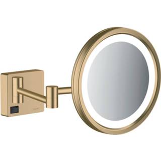 👉 Scheer spiegel wit chroom Scheerspiegel AddStoris HansGrohe Met LED Licht Geborsteld Brons 4059625321911