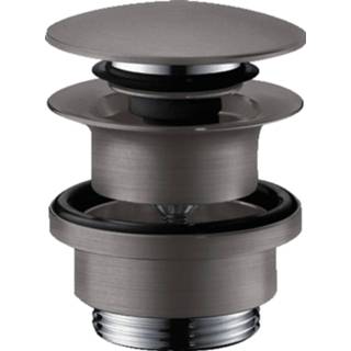 👉 Zwart chroom Push Open Afvoergarnituur DN32 HansGrohe Geborsteld 4011097820101