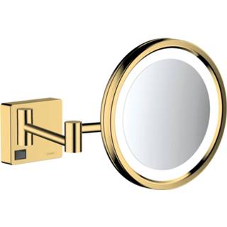 👉 Scheer spiegel goud Scheerspiegel AddStoris HansGrohe Met LED Licht Gepolijst 4059625321904