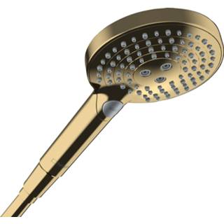 👉 Handdouche goud HansGrohe Raindance Select S PowderRain 120 3jet Gepolijst 4059625346945