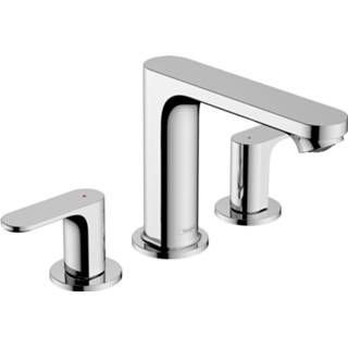 👉 Wastafelmengkraan chroom HansGrohe Rebris S 3-Gats 110 Met Trekwaste 4059625412596