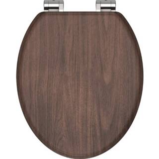 👉 Toiletbril bruin Schutte Lupos Softclose Dark Wood 4008431091624