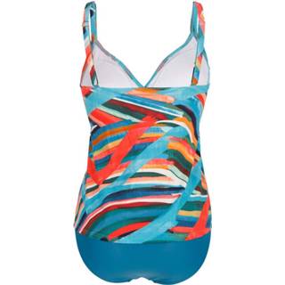 👉 Tankini kunstvezels grafisch vrouwen turkoois in subtiele wikkellook Sunflair Turquoise 4064435731027 4064435731010