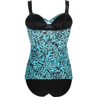 👉 Tankini kunstvezels gebloemd vrouwen turkoois met trendy dessin allover Sunmarin Turquoise 4064435721431 4064435721349