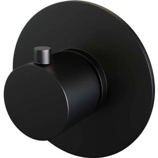 👉 Knop bouw thermostatisch mat zwart keramisch messing Inbouwthermostaat Brauer Black Edition Rond (Inclusief Inbouwdeel) 4260483795138