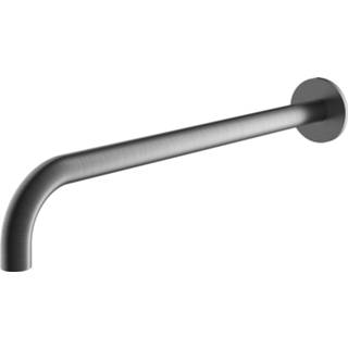 👉 PVD wit chroom Wandarm Hotbath Archie 40 CM Geborsteld Gunmetal 8720629193472