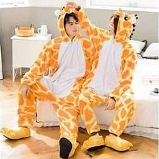 👉 Pyjama mannen vrouwen Volwassenen Kigurumi pantoffels Nachtmode Camouflage Giraffe Lapwerk Onesie pyjama's Knuffelfleece Cosplay Voor Kerstmis Dieren nachtkleding spotprent Festival / Feestdagen miniinthebox