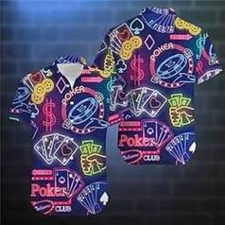 Herenoverhemd paars mannen Voor heren Overhemd Hawaiiaans Grafische prints Geld Lichten Strijkijzer Straat Casual Korte Mouw Button-omlaag Afdrukken Kleding Tropisch Modieus Hawaii Ontwerper miniinthebox