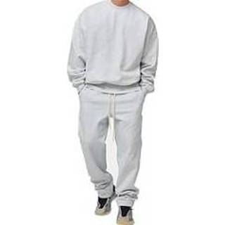 👉 Trainingspak zwart grijs katoen mannen Voor heren sweatsuit Joggingpakken Lichtgrijs Strakke ronde hals Effen Zak 2-stuks Sport Outdoor Dagelijks Streetwear Stoer Casual Lente Herfst Kleding Hoodies miniinthebox