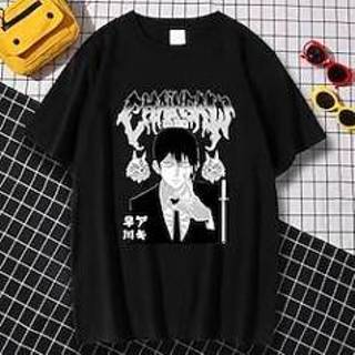 Kettingzaag polyester mannen vrouwen Geinspireerd door Man Aki KUN T-Shirt Anime Cartoon Klassiek Street Style Voor heren Dames Uniseks Volwassenen Heet stempelen 100% miniinthebox