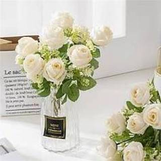 👉 Rose Nordic ins simulatie 9 head bruiloft handboeket bloem woondecoratie miniinthebox