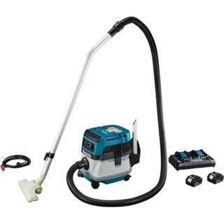 👉 Stofzuiger Makita DVC860LPT2 Hybride Nat en Droog met 2x5,0Ah Accu Snellader in Doos