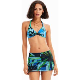 👉 Bikinitop blauw elastane XXL vrouwen Tropische - BLUE 8445110407257