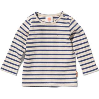 Shirt baby meisjes ecru biologisch katoen HEMA Newborn Rib Strepen (ecru)