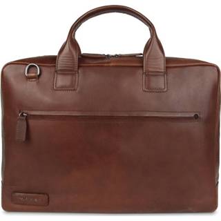 👉 Laptoptas bruin leer vrouwen Plevier leren 17,3
