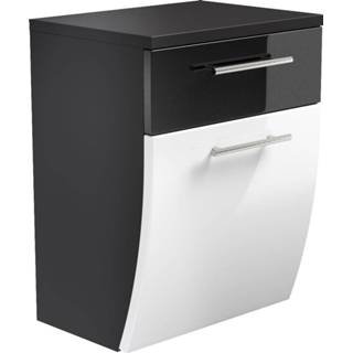 👉 Badkamerkast antraciet wit MDF grijs Lage Milan 4004428172000