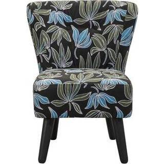 👉 LEEN x Mariska fauteuil Halmstad - stof Leaves - groen/blauw - Leen Bakker