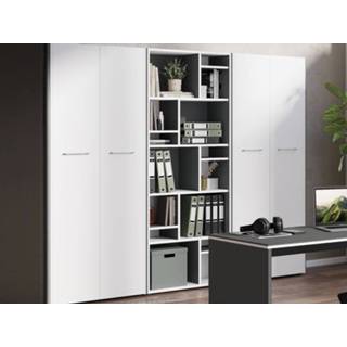 👉 Boekenkast wit Hoge PASSATO grafiet/wit 5400943274707