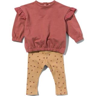 👉 Kledingset baby meisjes roze baby's elastaan HEMA Legging En Sweater (roze)