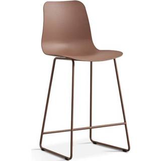 👉 Barkruk terracotta kunststof bruin Penny - Set van 2 6097147750770