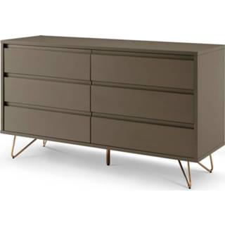 👉 Dressoir grijs MDF bruin Lucy 120 cm 6097143911946