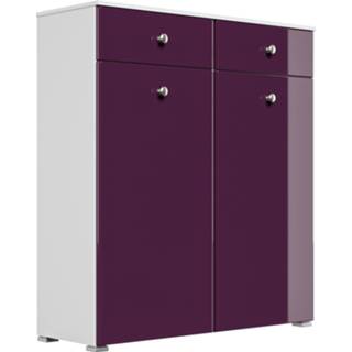 👉 Schoenenkast paars MDF Dominic Hoogglans 105x117x37 cm 4251461582789