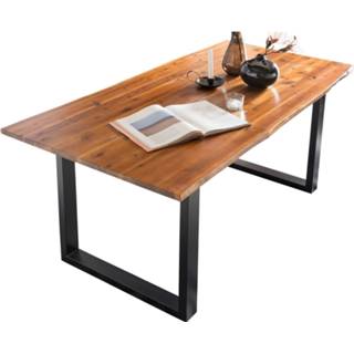 👉 Eettafel acaciahout hout bruin Sven 120 cm 6097133211292