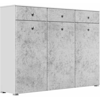 👉 Schoenenkast MDF grijs Dominic Beton 157x117x37 cm 4251461582819