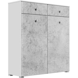 👉 Schoenenkast MDF grijs Dominic Beton 105x117x37 cm 4251461582772