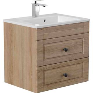 👉 Eiken MDF bruin Wastafelmeubel Grenada 4251982604151
