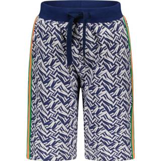 👉 Sweat short blauw jongens Tygo & Vito AOP grafisch - Sporty 8720859095072