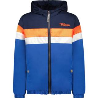 👉 Zomerjas blauw jongens Tygo & Vito colorblock - Navy 8720859088937