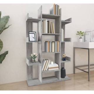 👉 Boekenkast grijs hout eiken 86x25,5x140 cm bewerkt sonoma 8720286979396