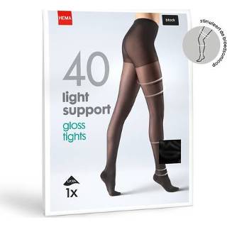 👉 Panty's zwart vrouwen HEMA Light Support Gloss Panty 40 Denier (zwart) 8716618891689 8716618891672 8716618891696