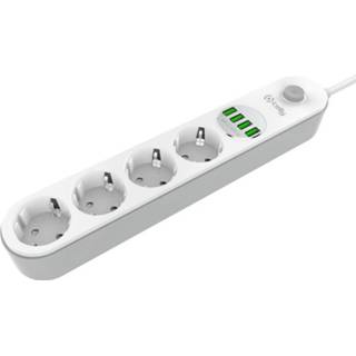 👉 Stekkerdoos PowerStrip 4xStekker 4xUSB 12W 8021735760665