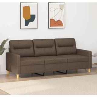 Driezitsbank stof 180 cm taupe 8720287181095