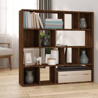 👉 Boekenkast Boekenkast/kamerscherm 105x24x102 cm bruineikenkleurig 8720845693756