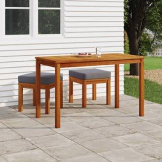 👉 Tuinset acaciahout 3-delige met kussens massief 8720845696351