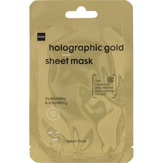 👉 Gezichts masker unisex goudkleurig HEMA Holografisch Gezichtsmasker 8720354428153