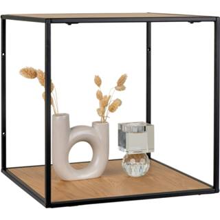 👉 Plank zwart eiken Vita Wallshelf - met frame en look planken 36x36x36 cm 5713917008872
