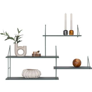 👉 Plank groen groene Harlem Shelf - met frame en 4 planken 5713917019618