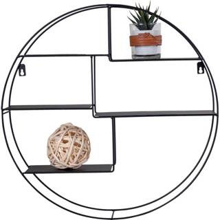👉 Plank zwarte Genk Shelf - Ronde met lijst 5713917004003