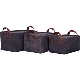 👉 Mand grijze mannen Augusta Basket - 3 manden in corduroy 5713917004225